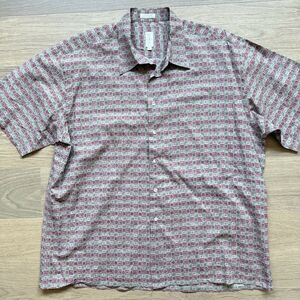 Vintage Burma Bibas Shirt Men XXL Geometric 60s Single Lawn Cotton